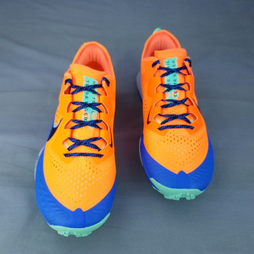 Nike Air Zoom Terra Kiger 7 Trail Mens Running Orange Blue CW6062 800 Sizes 9-13 - Picture 4 of 9
